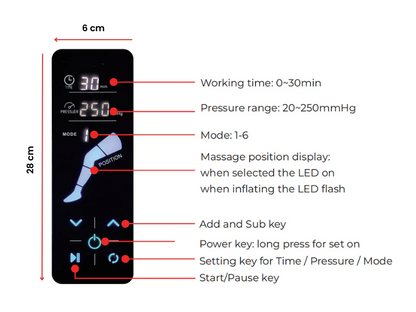 Endurance Active Recovery Boots Remote Control with labels